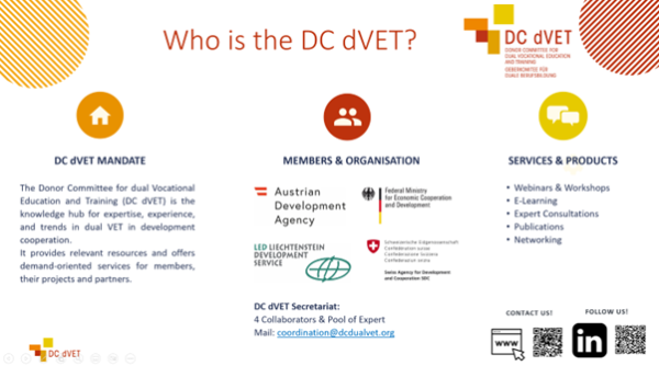 DC dVET @ a Glance,  Key Information, Links, Downloads and more